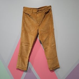 Yellow corduroy mom jeans